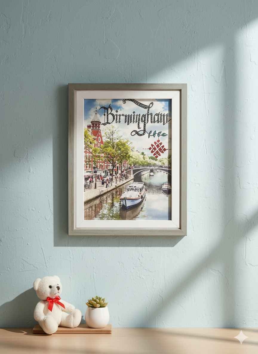 City Calligraphy Frame - Birmingham