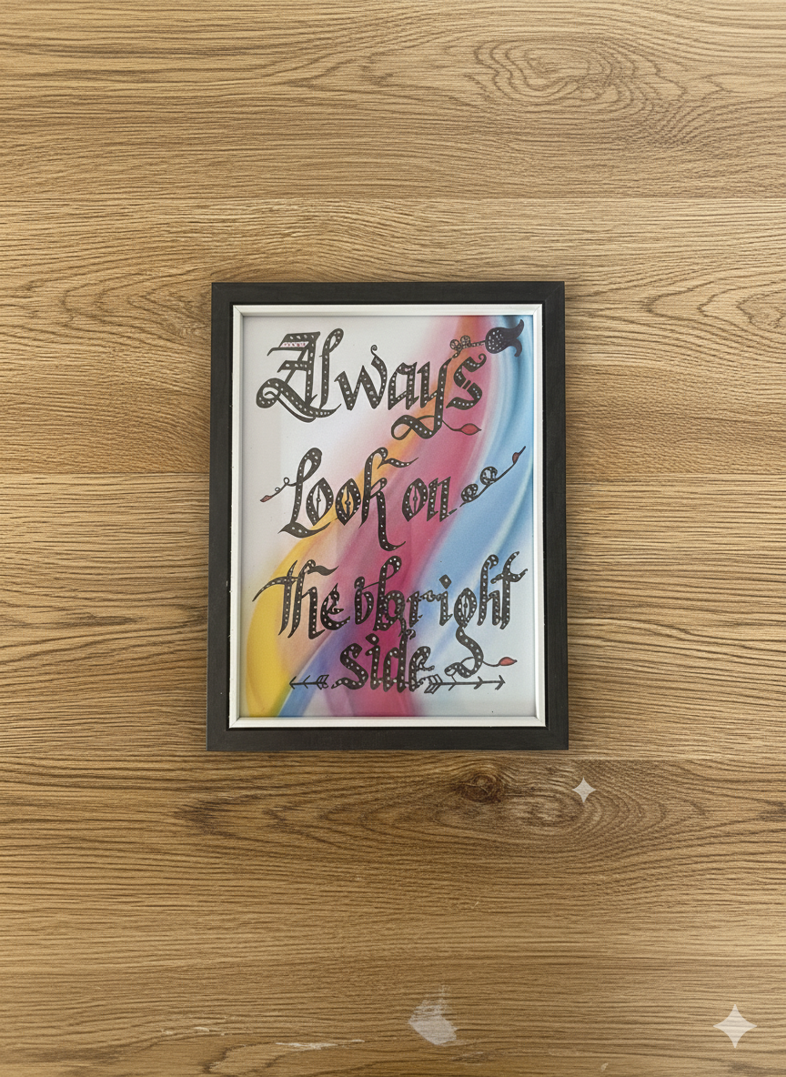 Wall Motovational Frame -Always look t the bright side
