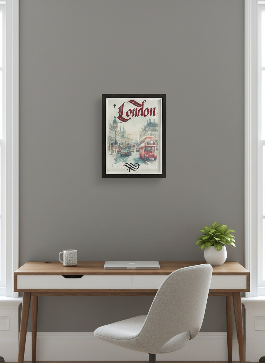 City Calligraphy Frame - London