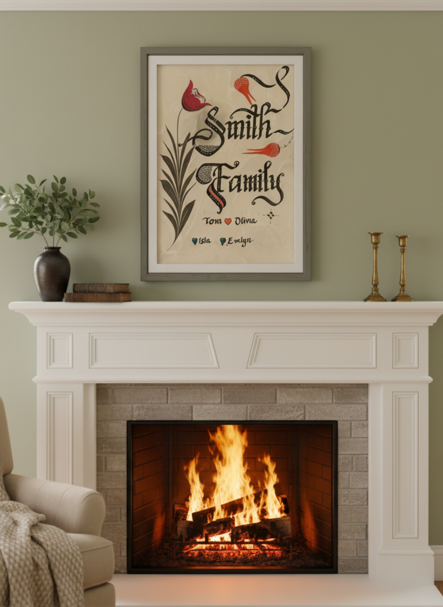 Personalised Family Name Art